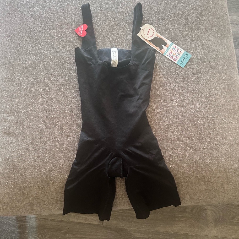 SPANX Black Shaping Open-Bust Bodysuit